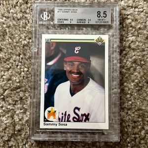 1990 Upper Deck Sammy Sosa RC BGS 8.5